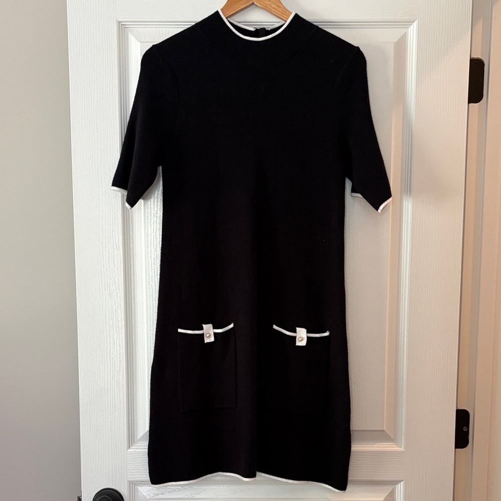 TCEC Black Dress with White Trim